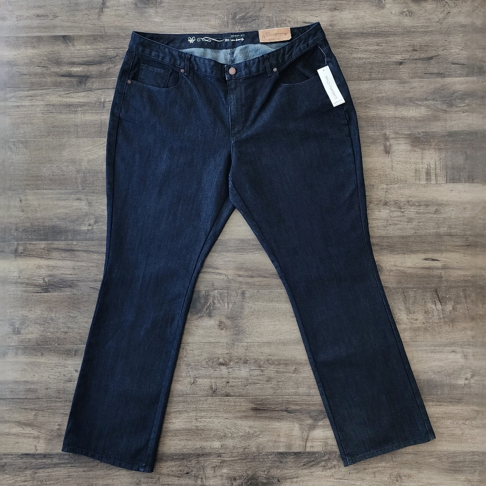 Coldwater Creek Curvy Fit Mini Bootcut Leg Blue Jeans Women's Size 20 NWT